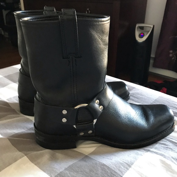 Frye Harness Boots Size 10 Black Heritage …
